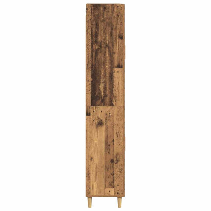 Skåp med låda Gammalt trä 69,5 x 34 x 180 cm Konstruerat trä