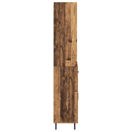 Skåp Gammalt trä 69,5 x 34 x 180 cm Konstruerat trä och glas