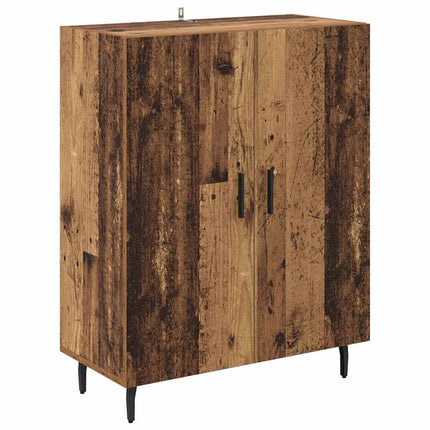 Skåp Gammalt trä 69,5 x 34 x 180 cm Konstruerat trä och glas