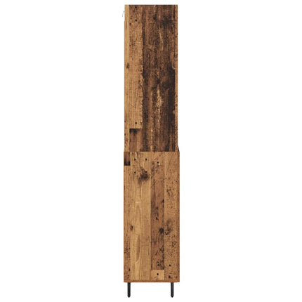 Skåp Gammalt trä 69,5 x 34 x 180 cm Konstruerat trä och glas