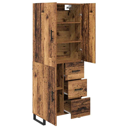 Skåp med låda 2 pcs Gammalt trä 69,5 x 34 x 180 cm