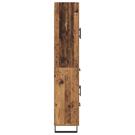 Skåp med låda 2 pcs Gammalt trä 69,5 x 34 x 180 cm