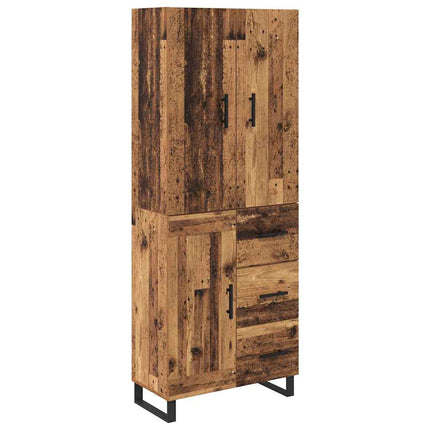 Skåp med låda 2 pcs Gammalt trä 69,5 x 34 x 180 cm