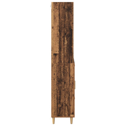 Skåp med låda Gammalt trä 69,5 x 32,5 x 180 cm Konstruerat trä