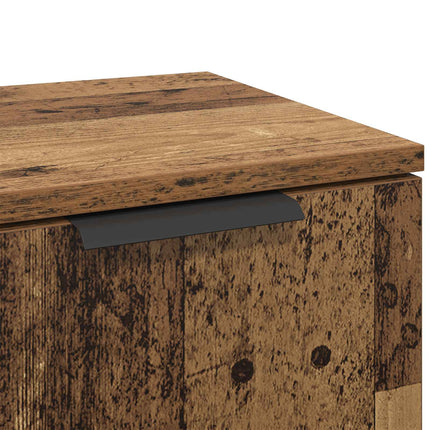 Sideboard med låda 3 pcs Gammalt trä Konstruerat trä