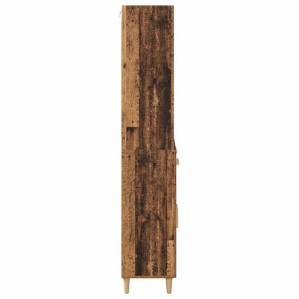 Skåp med låda Gammalt trä 69,5 x 32,5 x 180 cm Konstruerat trä