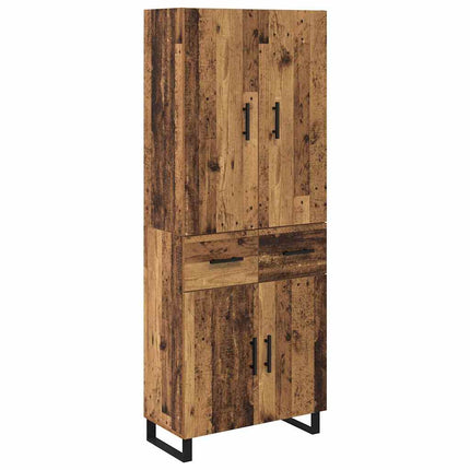 Skåp med låda 2 pcs Gammalt trä 69,5 x 34 x 180 cm