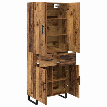 Skåp med låda 2 pcs Gammalt trä 69,5 x 34 x 180 cm