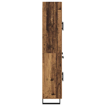 Skåp med låda 2 pcs Gammalt trä 69,5 x 34 x 180 cm