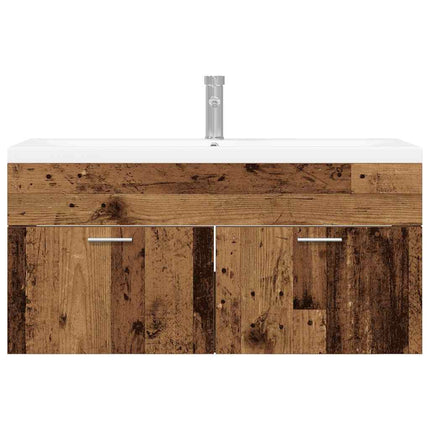 Badrumsskåp Gammalt trä 100 x 38,5 x 46 cm Konstruerat trä