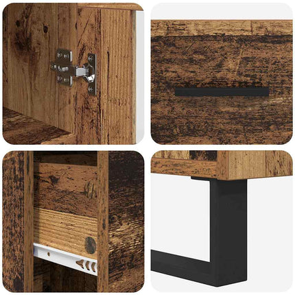 Skåp Gammalt trä 34,5 x 34 x 180 cm Konstruerat trä