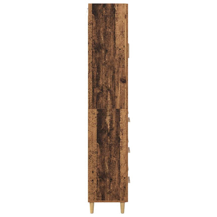 Skåp Gammalt trä 69,5 x 34 x 180 cm Konstruerat trä och glas