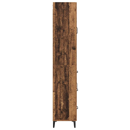 Skåp med låda Gammalt trä 69,5 x 34 x 180 cm Konstruerat trä