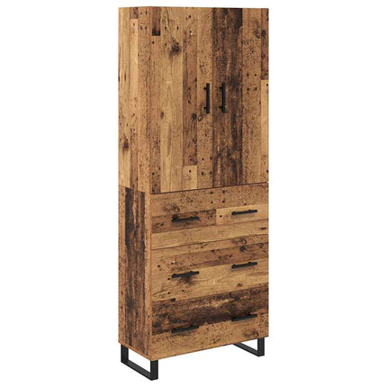 Skåp med låda 2 pcs Gammalt trä 69,5 x 34 x 180 cm