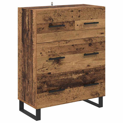 Skåp med låda 2 pcs Gammalt trä 69,5 x 34 x 180 cm