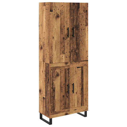 Skåp 2 pcs Gammalt trä 69,5 x 34 x 180 cm