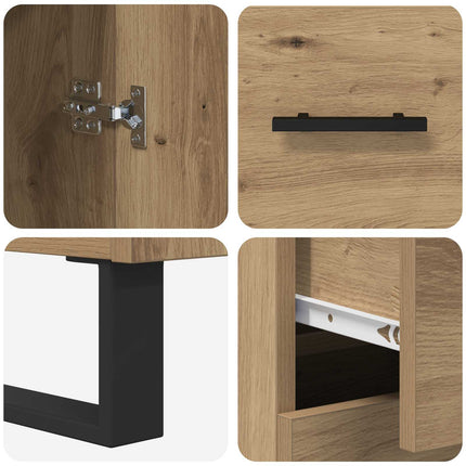 Skåp 2 pcs Artisan Ek 69,5 x 34 x 180 cm Konstruerat trä