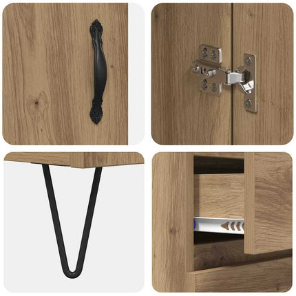 Skåp 2 pcs Artisan Ek 69,5 x 34 x 180 cm Konstruerat trä