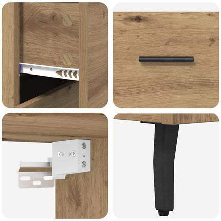 Skåp 2 pcs Artisan Ek 69,5 x 34 x 180 cm Konstruerat trä