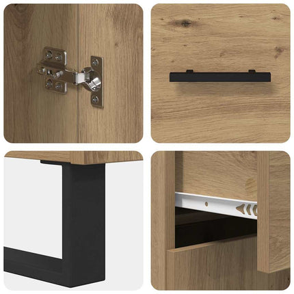 Skåp 2 pcs Artisan Ek 69,5 x 34 x 180 cm Konstruerat trä