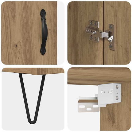 Skåp 2 pcs Artisan Ek 69,5 x 34 x 180 cm Konstruerat trä