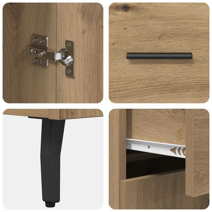 Skåp 2 pcs Artisan Ek 69,5 x 32,5 x 180 cm Konstruerat trä