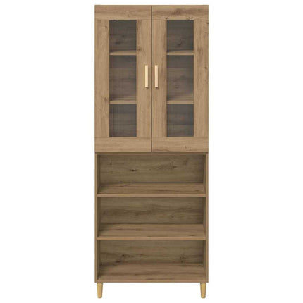 Skåp Artisan Ek 69,5 x 34 x 180 cm Konstruerat trä och glas