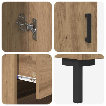 Skåp 2 pcs Artisan Ek 69,5 x 34 x 180 cm Konstruerat trä