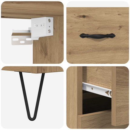 Skåp 2 pcs Artisan Ek 69,5 x 34 x 180 cm Konstruerat trä