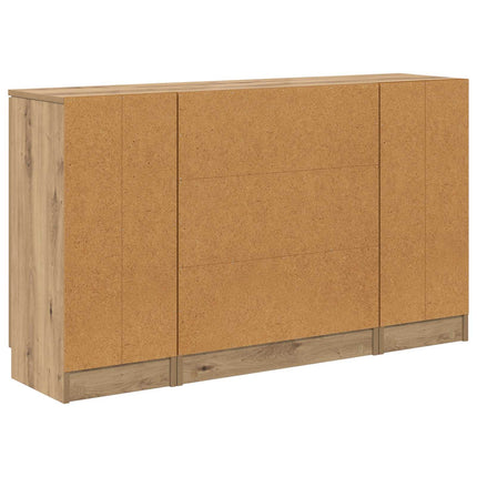 Sideboard 3 st Artisan Ek 120 x 30 x 70 cm Konstruerat trä
