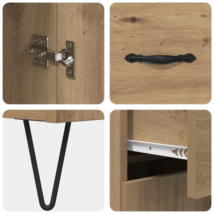 Skåp 2 pcs Artisan Ek 69,5 x 34 x 180 cm Konstruerat trä