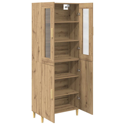 Skåp Artisan Ek 69,5 x 34 x 180 cm Konstruerat trä och glas