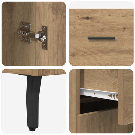 Skåp 2 pcs Artisan Ek 69,5 x 34 x 180 cm Konstruerat trä