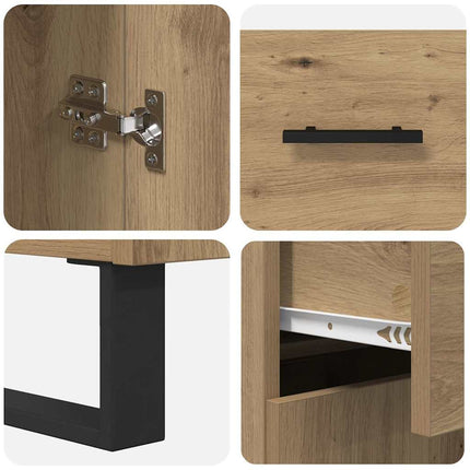Skåp 2 pcs Artisan Ek 69,5 x 34 x 180 cm Konstruerat trä