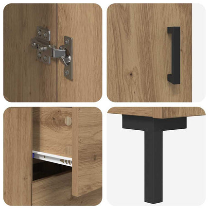 Skåp 2 pcs Artisan Ek 69,5 x 34 x 180 cm Konstruerat trä