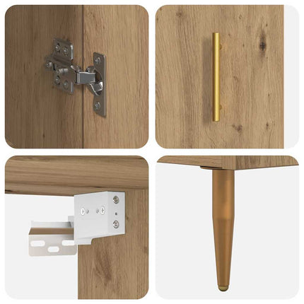 Skåp 2 pcs Artisan Ek 69,5 x 34 x 180 cm Konstruerat trä