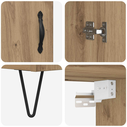 Skåp 2 pcs Artisan Ek 69,5 x 34 x 180 cm Konstruerat trä