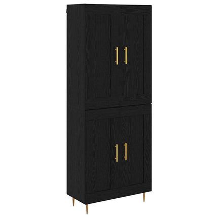Skåp Svart Ek 69,5 x 34 x 180 cm Konstruerat trä