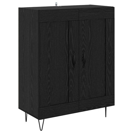 Skåp Svart Ek 69,5 x 34 x 180 cm Konstruerat trä