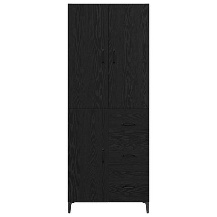 Skåp Väggmonterad Svart Ek 69,5 x 34 x 180 cm Konstruerat trä