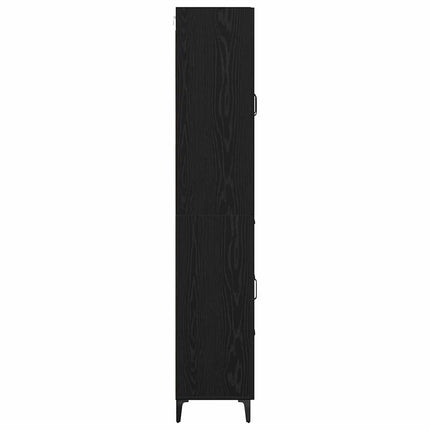 Skåp Väggmonterad Svart Ek 69,5 x 34 x 180 cm Konstruerat trä