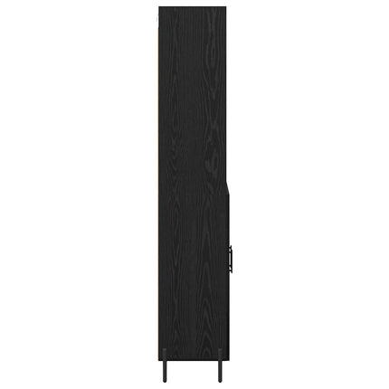 Skåp Svart Ek 69,5 x 34 x 180 cm Konstruerat trä