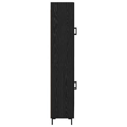 Skåp Väggmonterad Svart Ek 69,5 x 34 x 180 cm Konstruerat trä