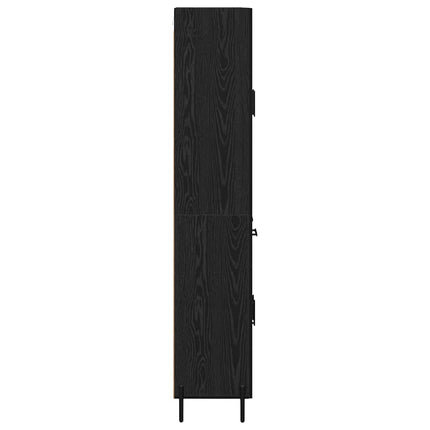 Skåp Väggmonterad Svart Ek 69,5 x 34 x 180 cm Konstruerat trä