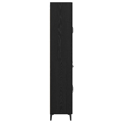 Skåp Väggmonterad Svart Ek 69,5 x 34 x 180 cm Konstruerat trä
