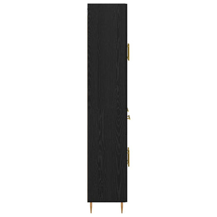Skåp Väggmonterad Svart Ek 69,5 x 34 x 180 cm Konstruerat trä