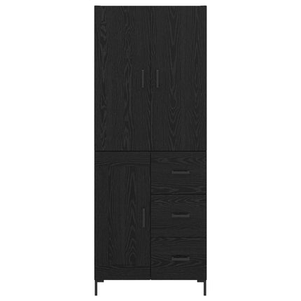 Skåp Väggmonterad Svart Ek 69,5 x 34 x 180 cm Konstruerat trä