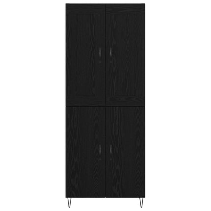 Skåp Svart Ek 69,5 x 34 x 180 cm Konstruerat trä