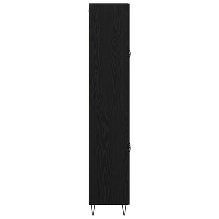 Skåp Svart Ek 69,5 x 34 x 180 cm Konstruerat trä