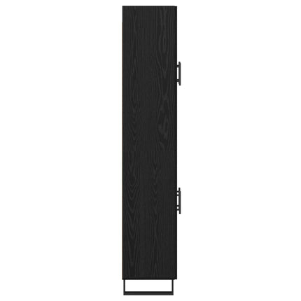 Skåp Svart Ek 69,5 x 34 x 180 cm Konstruerat trä